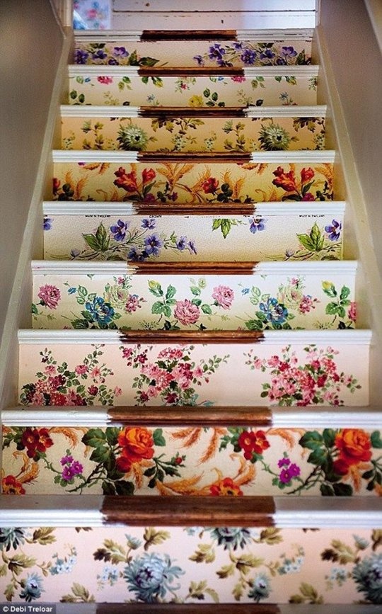 Les marches d'escalier jouent la déco ! floriane lemarié Escalier décor Japonais