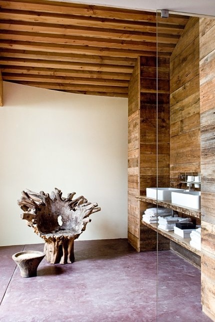 décoration salle de bain en bois