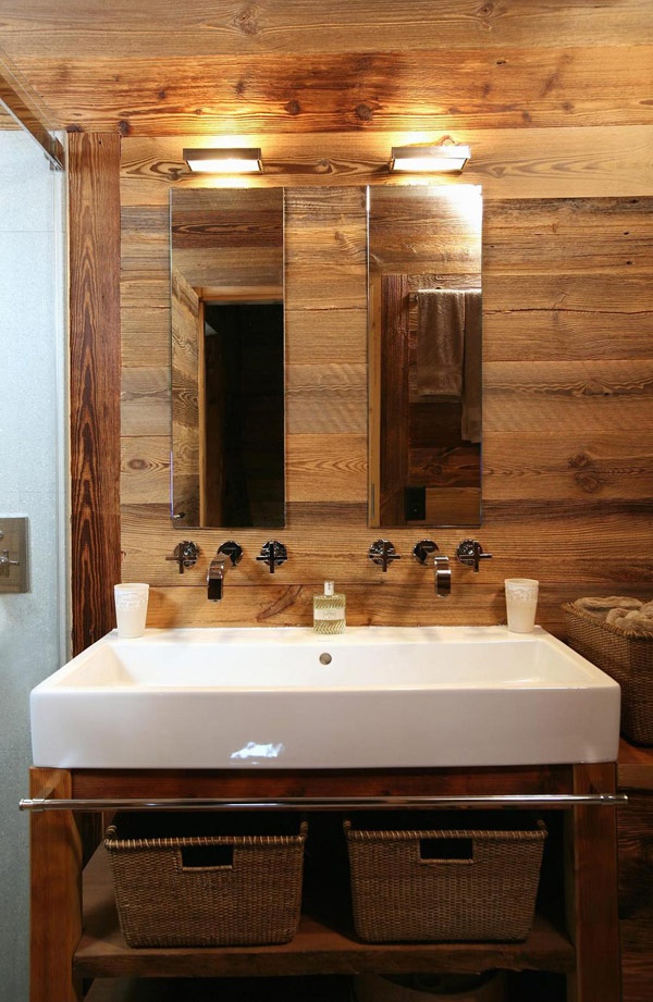 décoration salle de bain en bois