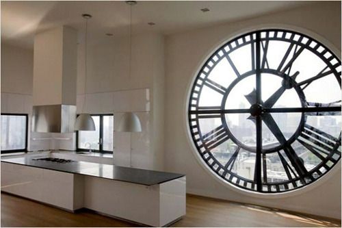Ãtre à l'heure pour la rentrée : les horloges géantes en déco ... Horloge cuisine originale