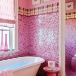 décoration salle de bain rose
