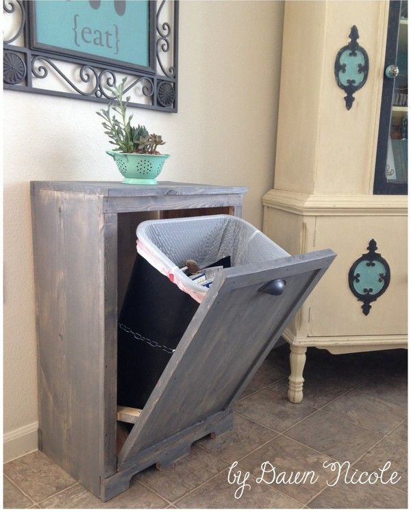 L'idée déco du dimanche : un meuble pour dissimuler la poubelle - Floriane  Lemarié
