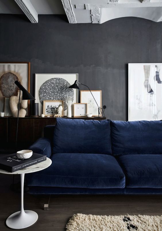 Décoration bleu et gris