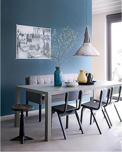 Décoration bleu et gris