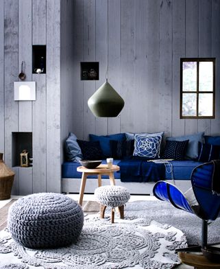 Décoration bleu et gris