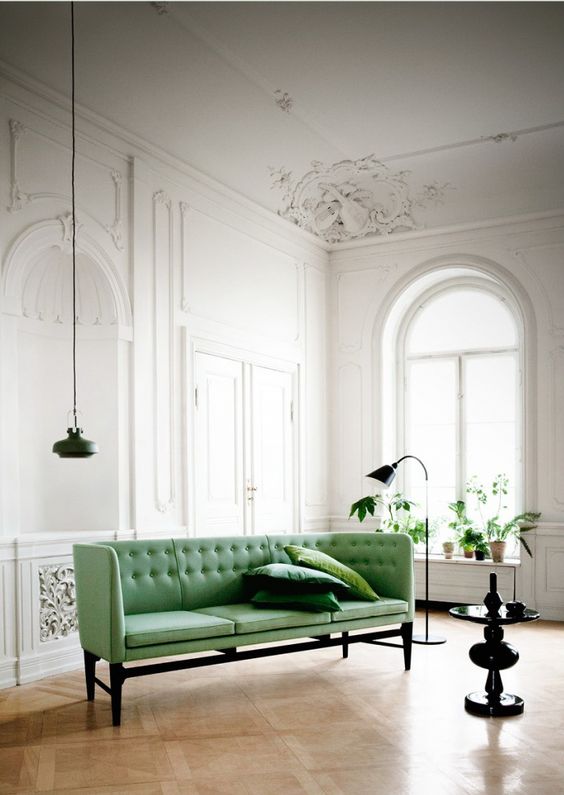 Décoration blanc et vert