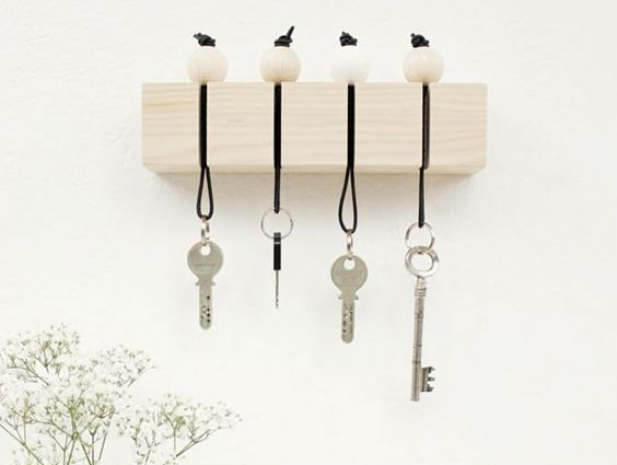 Porte-clés en bois DIY