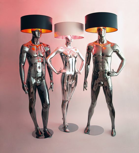 Décoration luminaires mannequins