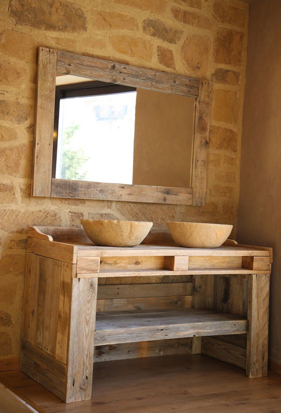 Décoration salle de bain en pierre