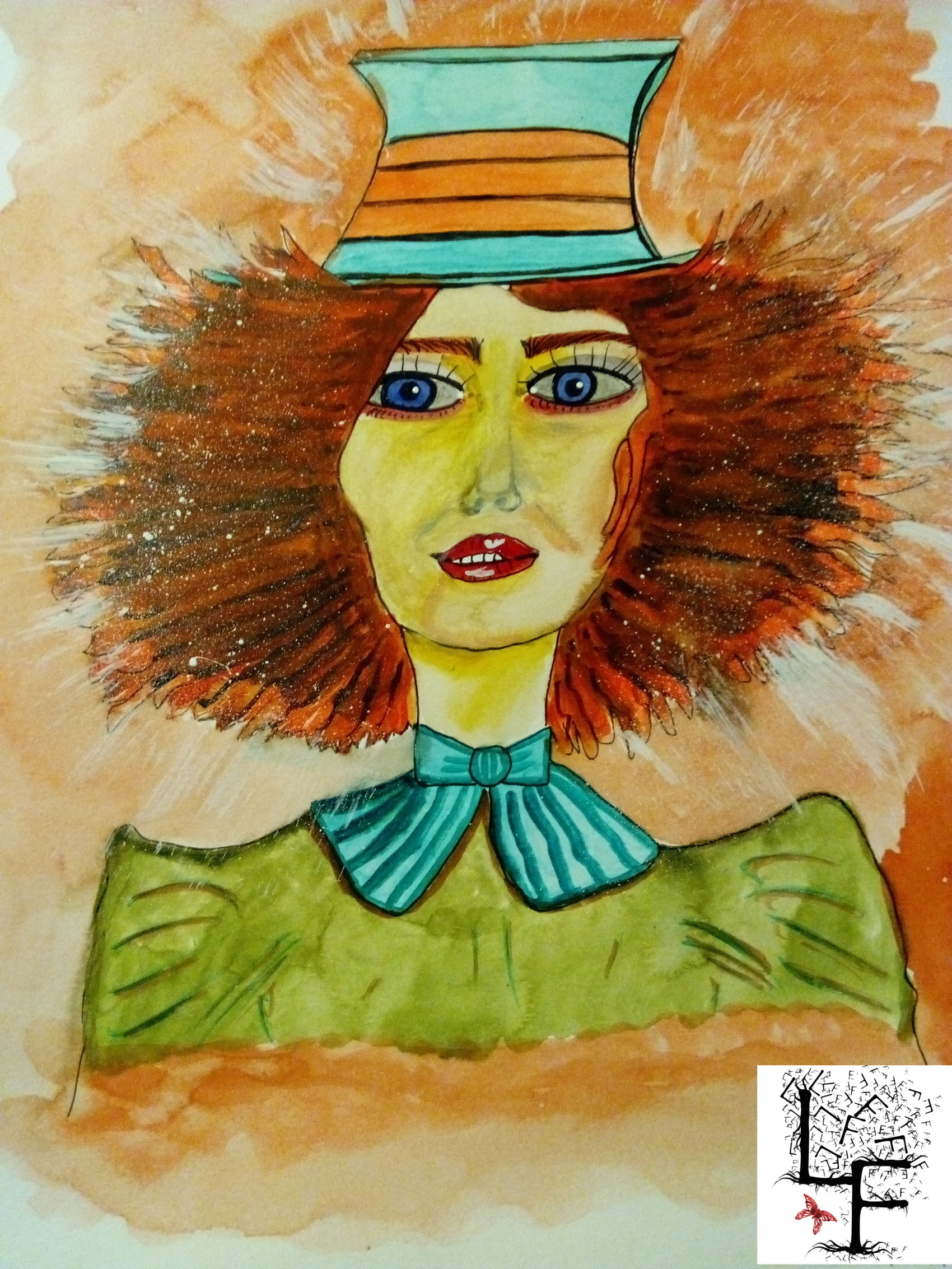 Drôle de portrait  Aquarelle sur papier