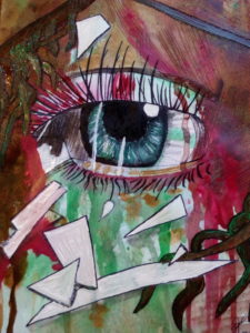 Oeil brisé  Acrylique